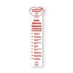 2 Inch X8 Inch  Heart Top Custom Printed Bookmarks