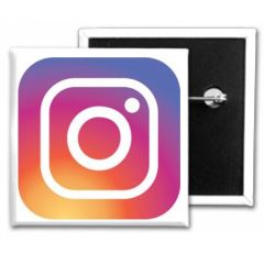 2 Inch  X 2 Inch  Inch Square Custom Button- 72 Hr Rush Delivery!