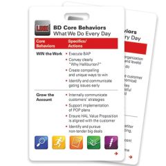 2 Inch X 3.25 Inch Hard Card With Oval Cut Out