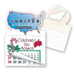 2 Inch  X 3 Inch  Us Shape Stick'em Calendar Pad