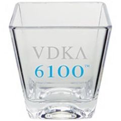 2 Oz Clear Heavy Plastic Square Shot Glass
