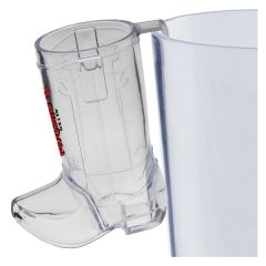 2 Oz Clear Plastic Cowboy Boot Hook Shot Glass