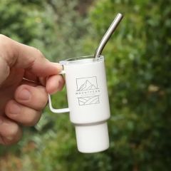 2 Oz Mini Stainless Steel Tumbler With Straw