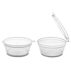 2 Oz Plastic Hinged Lid Cups