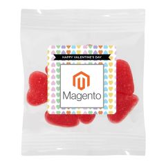 2 Oz Sugar Dusted Jelly Hearts Valentine's Snack Bag