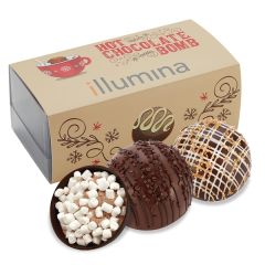 2 Pack Of Mega Hot Chocolate Bomb With Sleeve - Milk/Dark