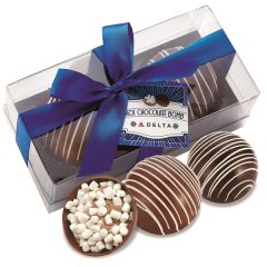 2 Pack Of Mega Hot Chocolate Bombs W/ Hang Tag- Milk/Dark