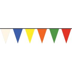 30 Ft Multi Colored 8 MIL Polyethylene Pennant Strings
