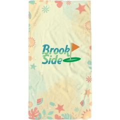 30 Inch  X 60 Inch  Recycled Polyester Dye Sublimated Beach Towel