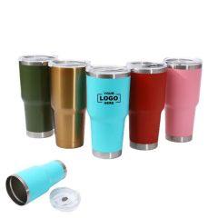 30 Oz Double Wall Vacuum Insulated Travel Mug Tumbler