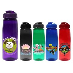 30 Oz Poly-Saver Pet Bottle With Flip Top Cap, Full Color D