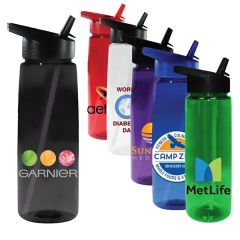 30 Oz Poly-Saver Pet Bottle With Straw Cap, Full Color Digi