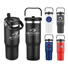 30 Oz Travel Stainless Insulated Leakproof W/ Lid & Handle