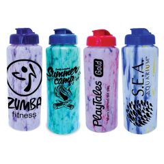 32 Oz Confetti Sports Bottle With Flip Top Cap