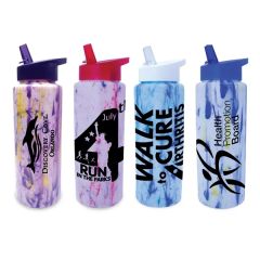 32 Oz Confetti Sports Bottle With Straw Cap Lid