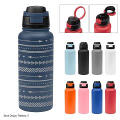 32 Oz Full Laser Pop Sip Recycled Stainless Steel Bottle
