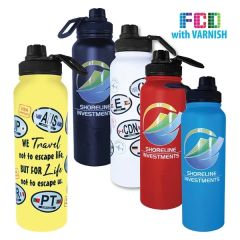 32 Oz Memphis Sports Bottle With Screw Cap, Varnish