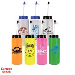 32 Oz Sports Bottle With Flexible Straw