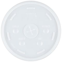 32 Oz Foam Cup Straw Slot Lid - Frosted