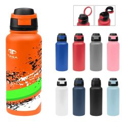 32 Oz Full Color Pop Sip Recycled Stainless Steel Bottle