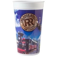 32 Oz Smooth Walled Stadium Cup With Realcolor360 Imprint