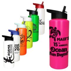 32 Oz Sports Bottle With Straw Cap Lid