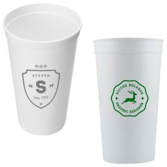 32 Oz Stadium Cup - White - Digital