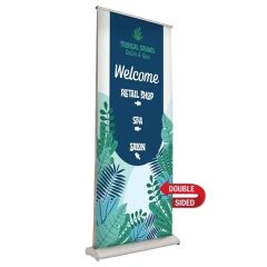 33.5 Inch Deluxe Pro Retractor 2 Banner, No-Curl Opaque Fabric