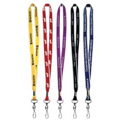 3/4 Inch White Boarder Silk Screen Lanyard