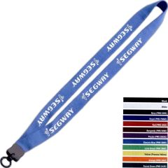 3/4 Inch Cotton Lanyard W/ Plastic Clamshell & Bulldog Clip