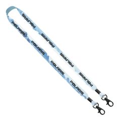 3/4 Inch Double Ended Dye-Sublimated Lanyard With Metal Crimp An