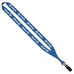 3/4 Inch Dye-Sublimated Lanyard With Metal Crimp and Bulld