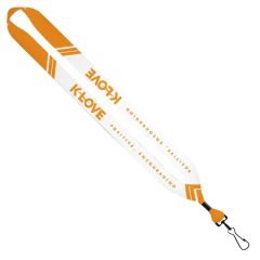 3/4 Inch Dye-Sublimated Lanyard With Metal Crimp and Swivel