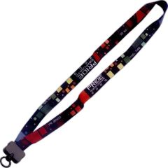 3/4 Inch Dye-Sublimated Lanyard With Plastic Clamshell & O-Ring