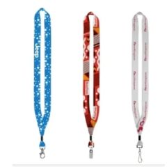 3/4 Inch Dye-Sublimated Lanyard With Silver Tone Metal Crimp