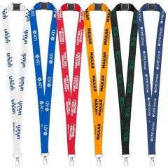 3/4 Inch Eco Friendly rPET Lanyard With Safety Breakaway