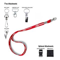3/4 Inch Flat Polyester Lanyard