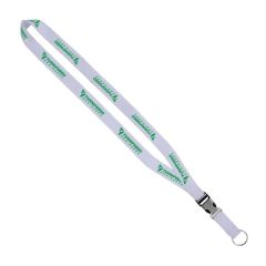 3/4 Inch Imported Poly-Woven Lanyard With Plastic-Metal Buckle