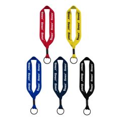 3/4 Inch Polyester Keychain With Metal Crimp & Split-Ring