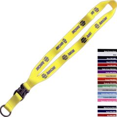 3/4 Inch Polyester Lanyard W/ Slide Buckle Release & Split-Ring