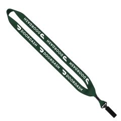 3/4 Inch Polyester Lanyard With Bulldog Clip