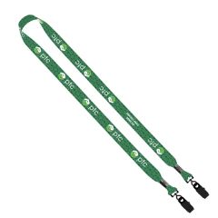 3/4 Inch Recycled Pet Dye-Sublimated Double-Ended Lanyard With M