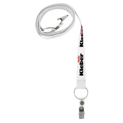 3/4 Inch Screen Printed Dual Attachment Lanyard