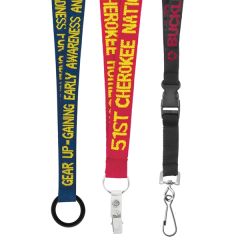 3/4 Inch Woven Text Lanyard