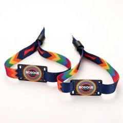 3/5 Inch W Sublimated Polyester Wristband W/ Beadcard