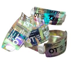 3/5 Inch W Sublimated PVC Laser Event Wristband W/ Locking Buckle