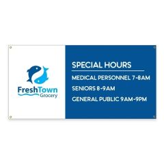 36 Inch H X 72 Inch W Custom Vinyl Banner