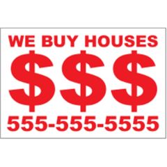 36 Inch X 24 Inch Corrugated Sign - 1 Color, 1 Side