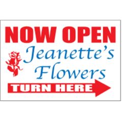 36 Inch X 24 Inch Corrugated Sign - 2 Colors, 1 Side
