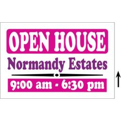 36 Inch X 24 Inch Corrugated Sign - 3 Colors, 2 Sides